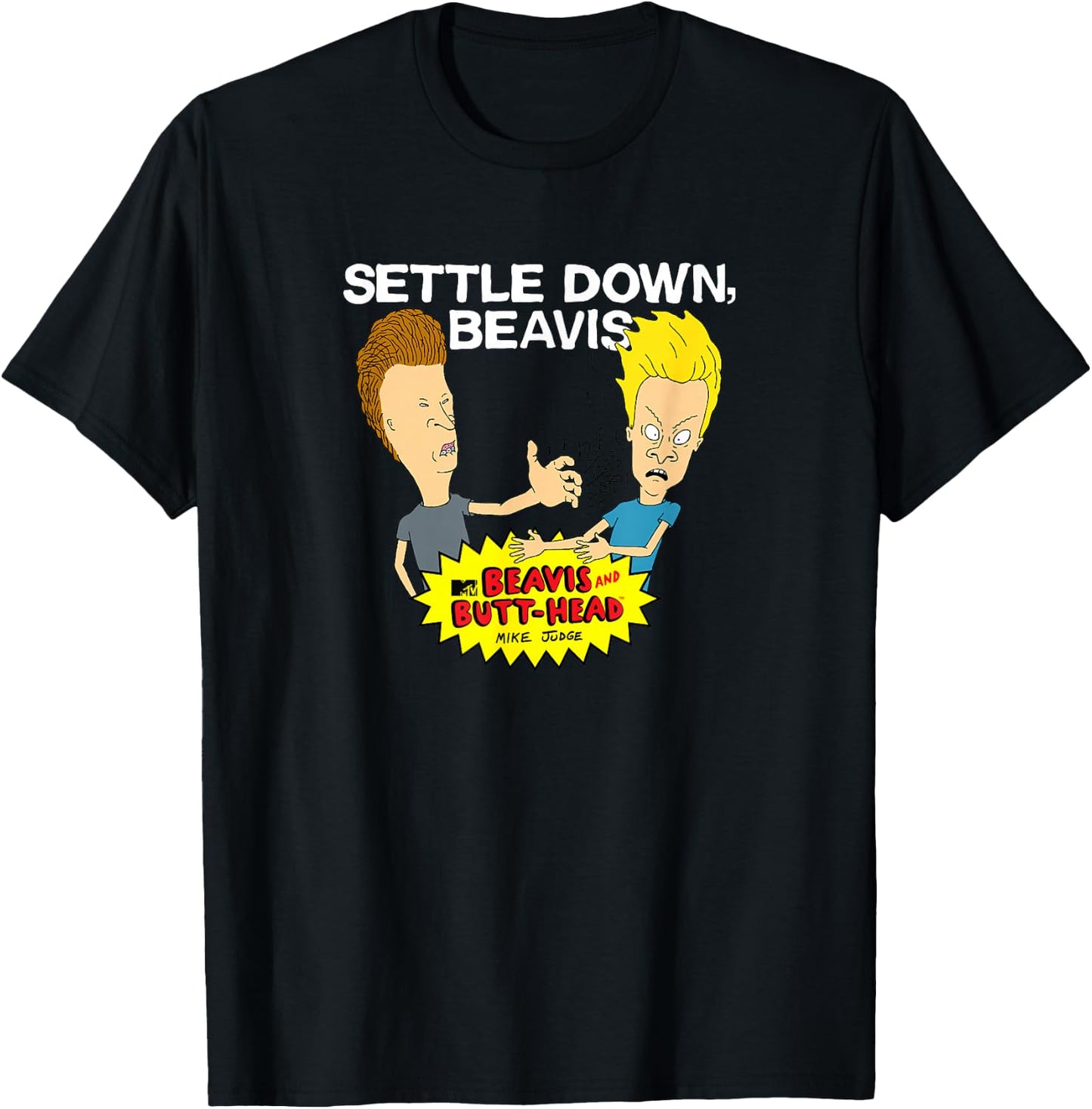Beavis and Butthead - Settle Down T-Shirt - T-Shirt | Black