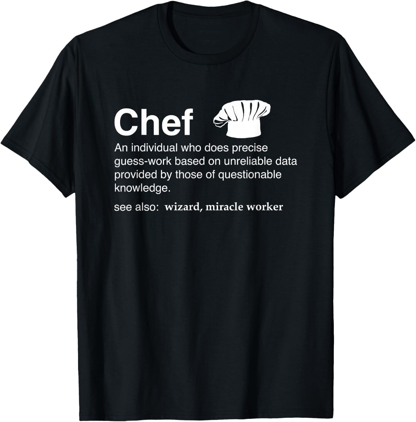 Funny Chef Definition Gift Sous-Chefs T-Shirt - T-Shirt | Black