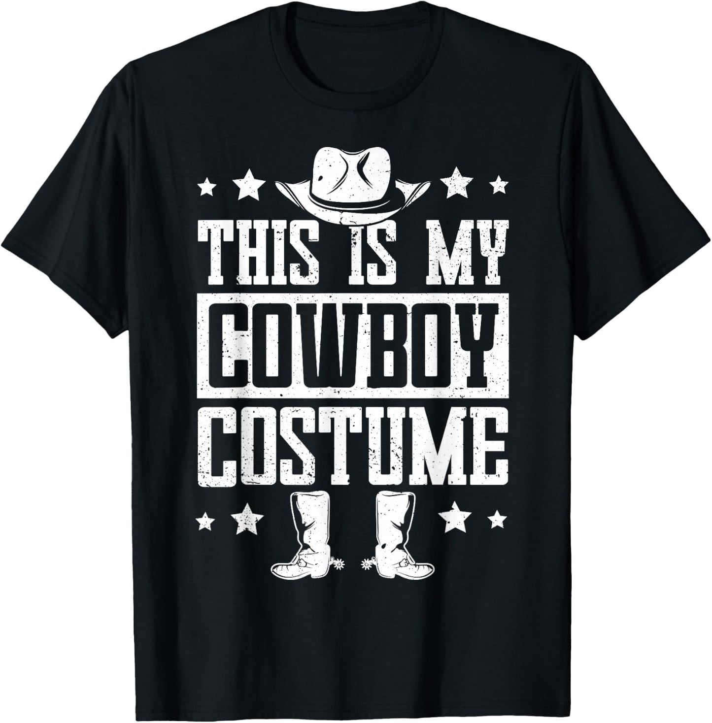 This is My Cowboy Costume Funny Lazy Country Western T-Shirt - T-Shirt | Black