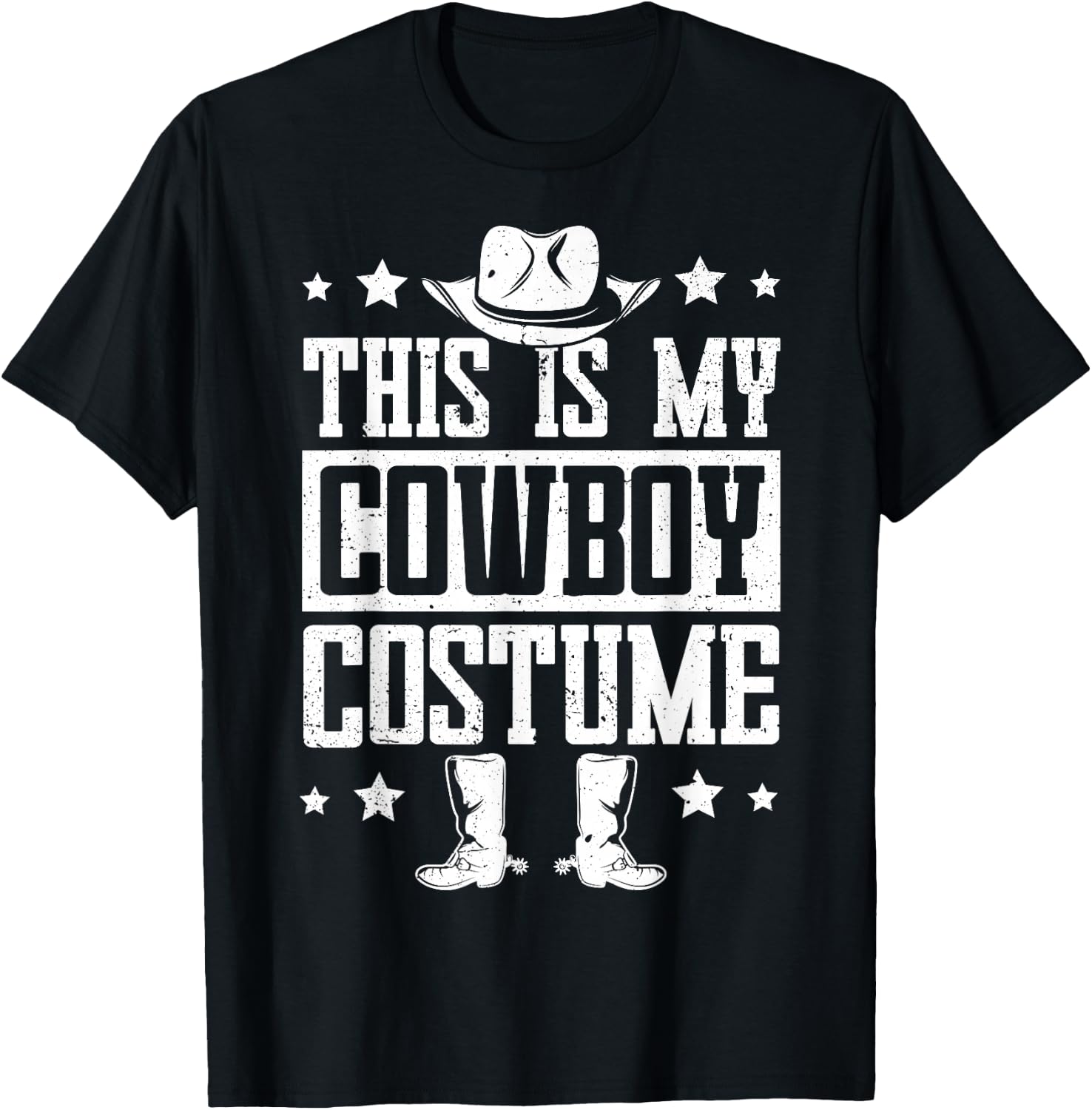 This is My Cowboy Costume Funny Lazy Country Western T-Shirt - T-Shirt | Black