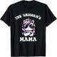 Cute Kawaii Unicorn Birthday Mama Mom T-Shirt - T-Shirt | Black