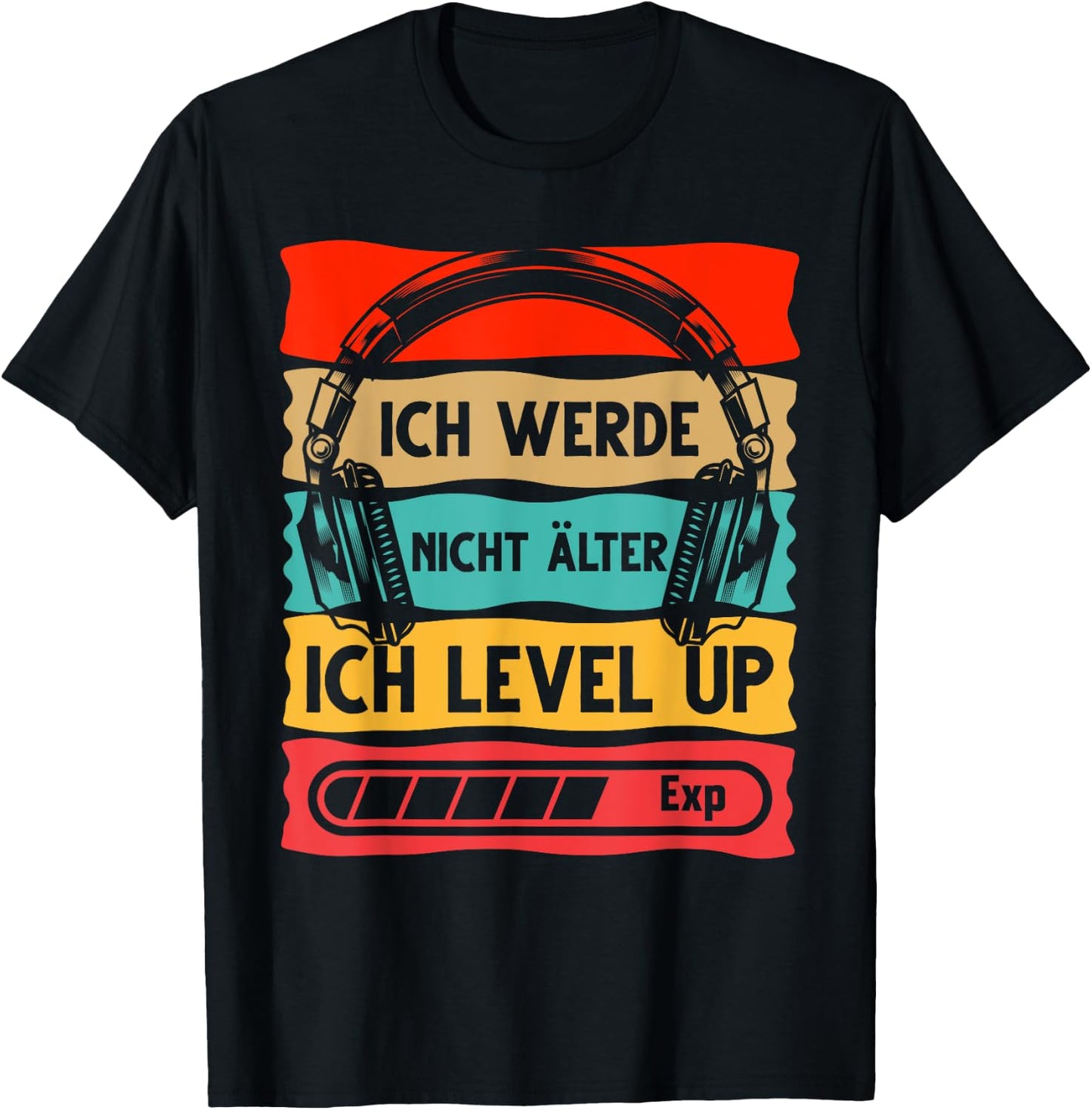 Gaming Gamer Ich Werde Nicht Älter Ich Level Up T-Shirt - T-Shirt | Black