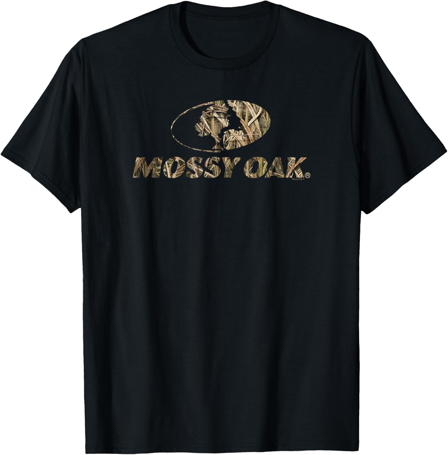 Mossy Oak Nature Camouflage Classic Outdoors Logo V2 T-Shirt - T-Shirt | Black