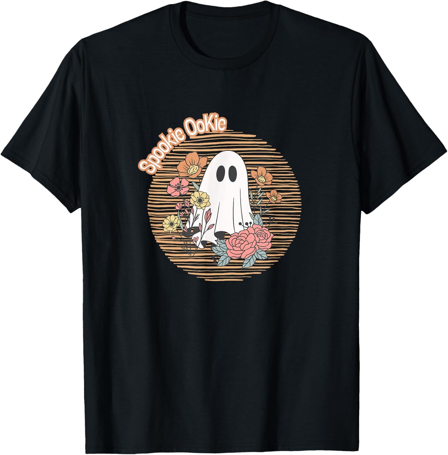 Halloween Cozy Spooky Ghost Fall Fun Retro T-Shirt - T-Shirt | Black