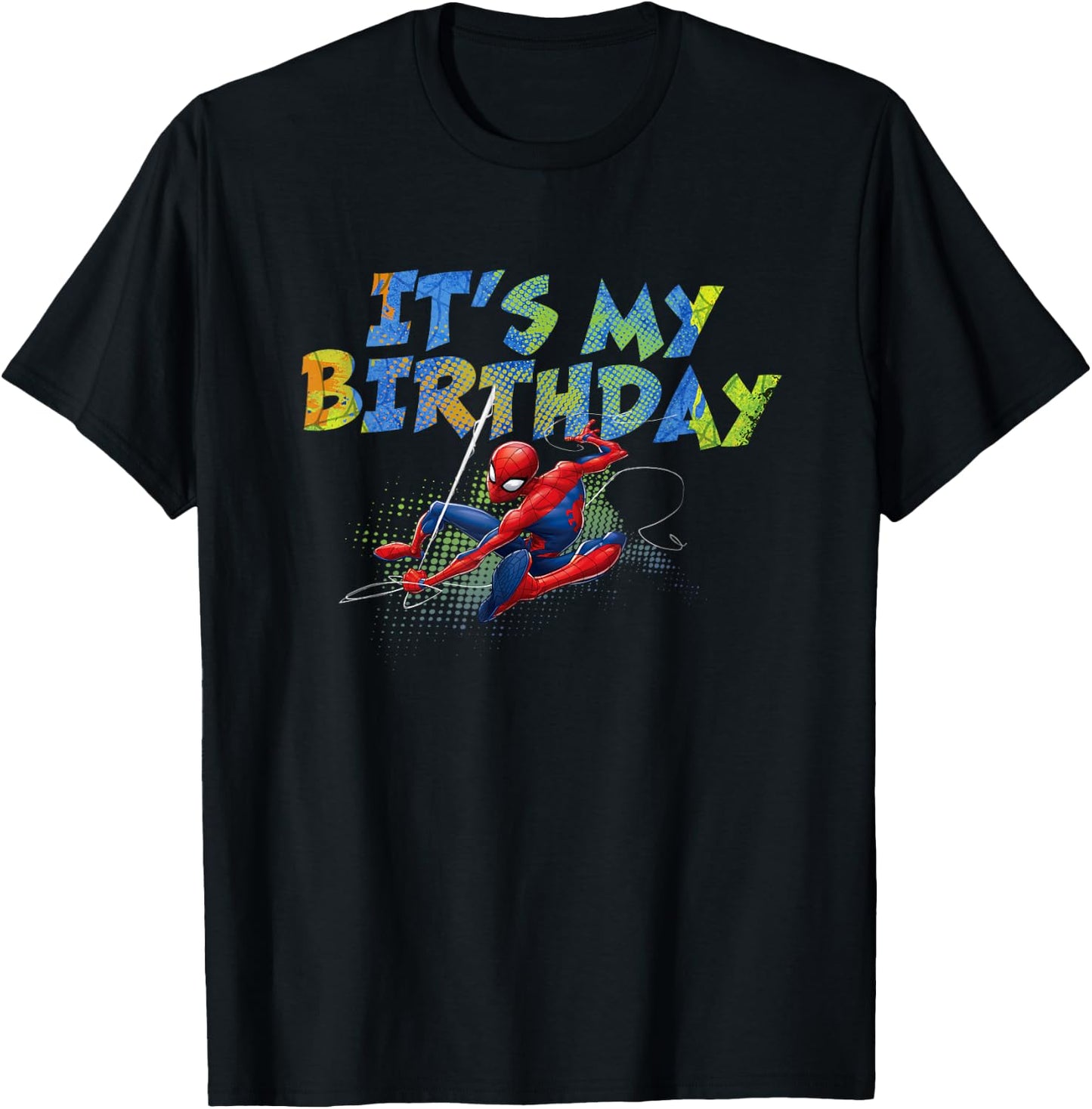 Marvel Super Heroes Spider-Man It's My Birthday , black T-Shirt - T-Shirt | Black