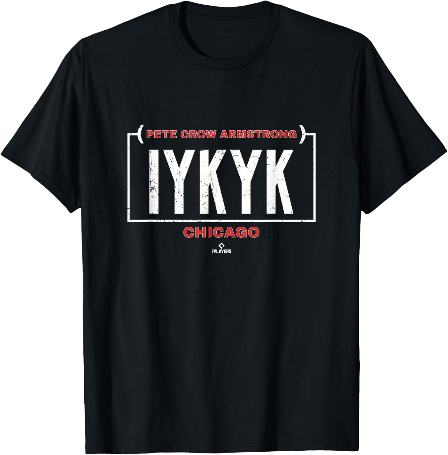 IYKYK Pete Crow Armstrong Chicago Baseball MLBPA T-Shirt - T-Shirt | Black
