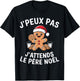 Gingerbread J'peux Pas J'attends Le Père Noël Humour Christmas T-Shirt - T-Shirt | Black