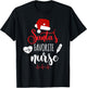 Nurse Christmas Santa's Favorite Nurse Xmas Scrub Top T-Shirt - T-Shirt | Black