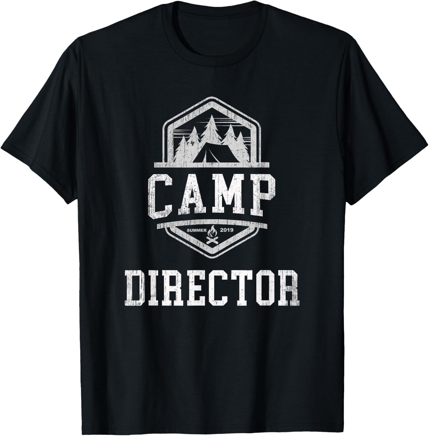 Summer CAMP DIRECTOR Campground Leader Family Campfire King T-Shirt - T-Shirt | Black
