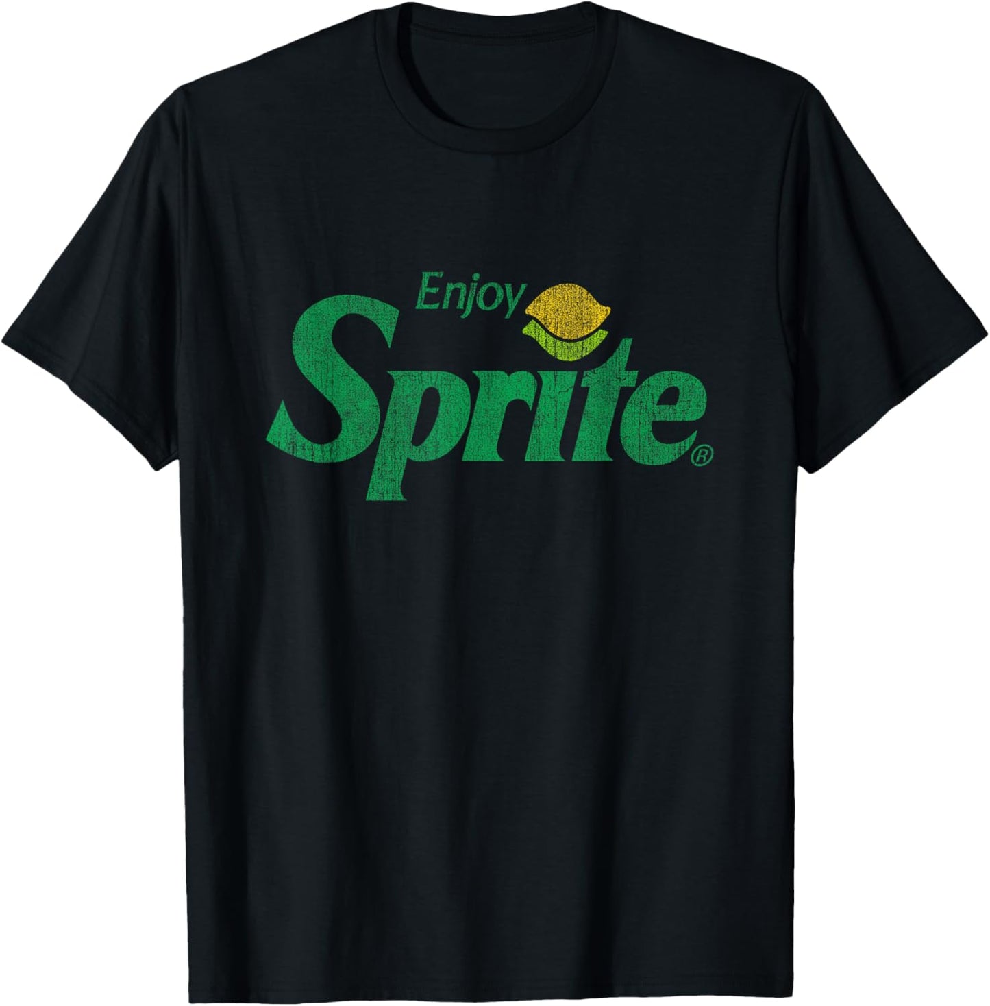 Have fun with the Sprite Distressed Logo , black T-Shirt - T-Shirt | Black