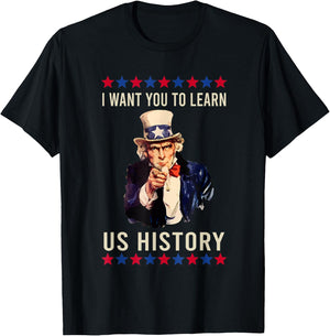 I Want You to Learn US History American Teacher School Women T-Shirt - T-Shirt | Black