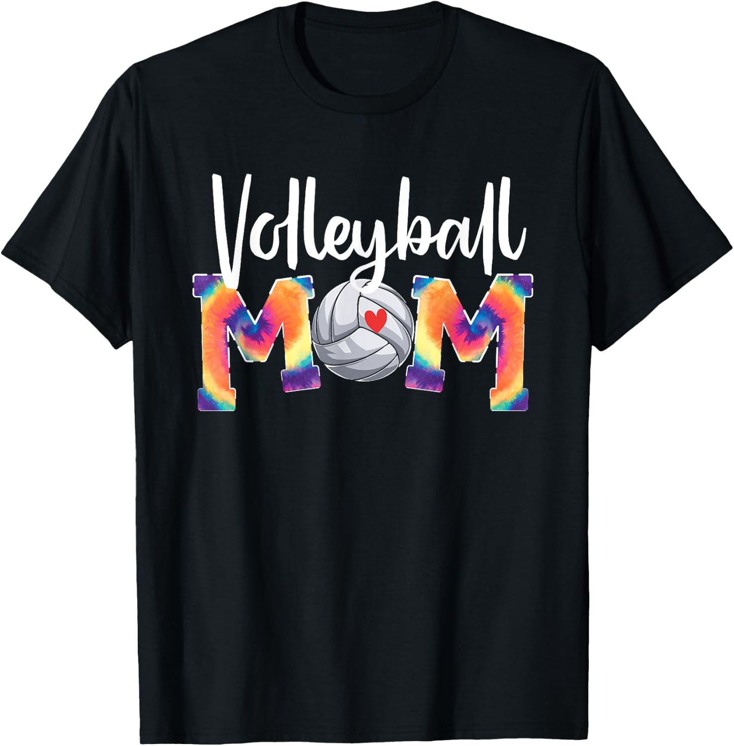 Volleyball Mom Tie-Dye Funny Volleyball Love T-Shirt - T-Shirt | Black