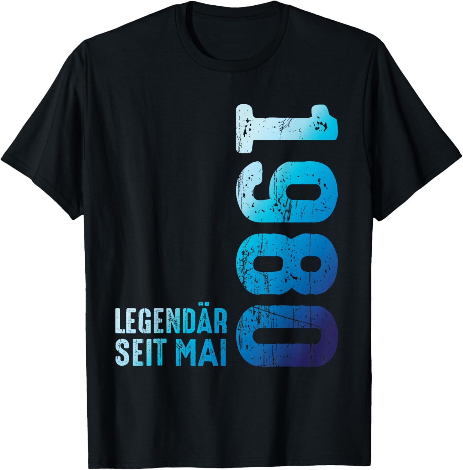 Limited Edition Mai 1980 Legendär Seit Mai 1980 T-Shirt - T-Shirt | Black