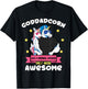 Goddadcorn 1 Kid Father's Day Goddad Unicorn Goddaughter T-Shirt - T-Shirt | Black