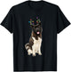 American Akita Reindeer Christmas Dog Women Kids T-Shirt - T-Shirt | Black