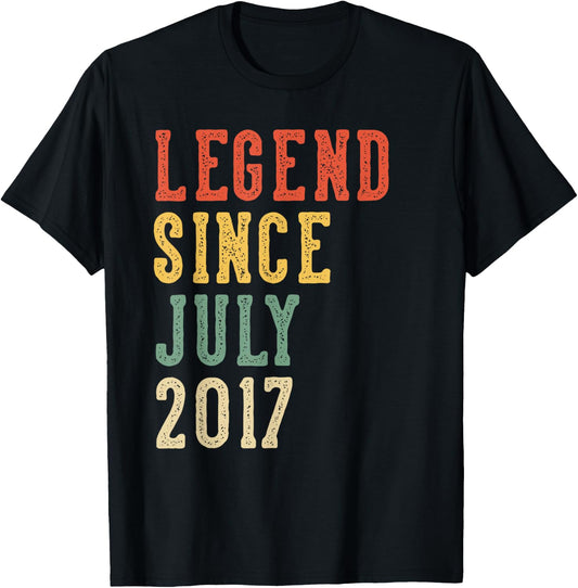 Legend Since July 9th Birthday 2017 Men Women 9 Year Old T-Shirt - T-Shirt | Black