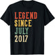 Legend Since July 9th Birthday 2017 Men Women 9 Year Old T-Shirt - T-Shirt | Black