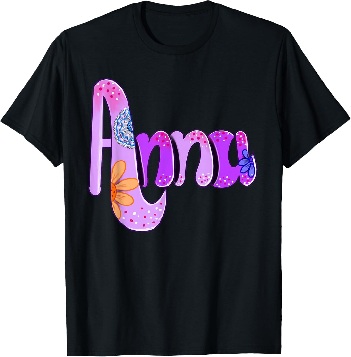 Anna Custom Name for Girls and Women T-Shirt - T-Shirt | Black