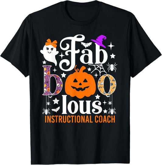 Faboolous Instructional Coach Shirt Funny Boo Halloween T-Shirt - T-Shirt | Black
