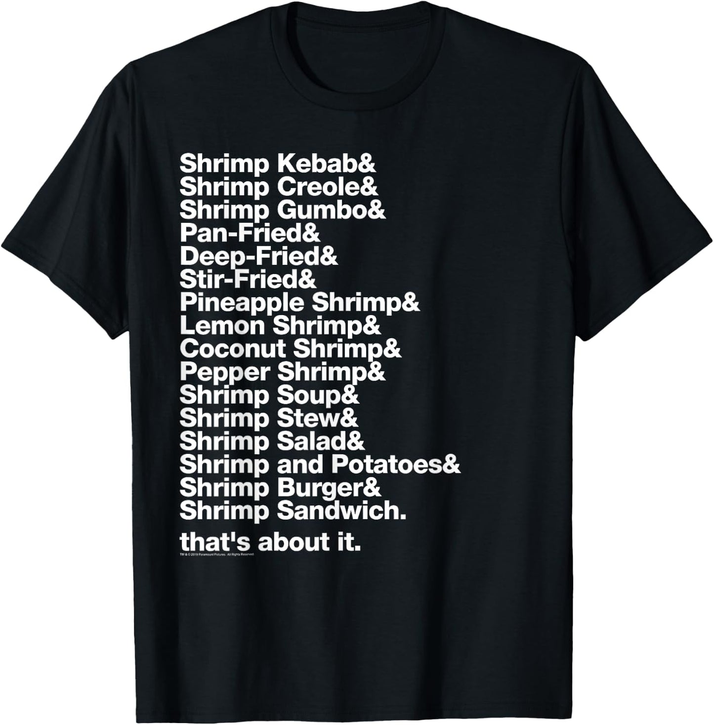 Forrest Gump Shrimp & T-Shirt - T-Shirt | Black