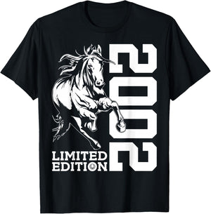Riding 24th Birthday Horse Limited Edition 2002 Rider T-Shirt - T-Shirt | Black