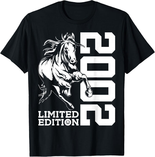 Riding 24th Birthday Horse Limited Edition 2002 Rider T-Shirt - T-Shirt | Black