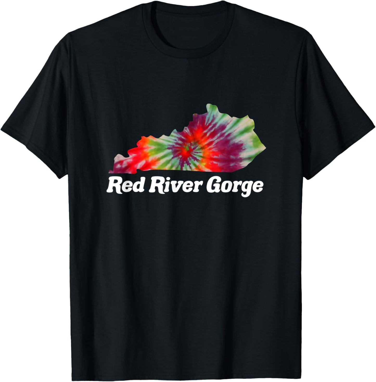 Red River Gorge Climbing RRG Kentucky Tie Dye T-Shirt - T-Shirt | Black