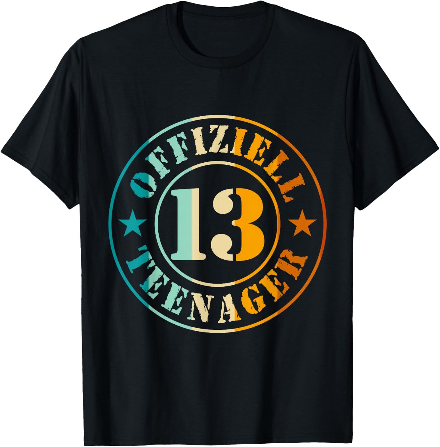 13th Birthday Official Teenager 13 Years Boy Girl , black T-Shirt - T-Shirt | Black