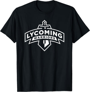 Lycoming Warriors Sword & Shield Logo Lycoming College T-Shirt - T-Shirt | Black