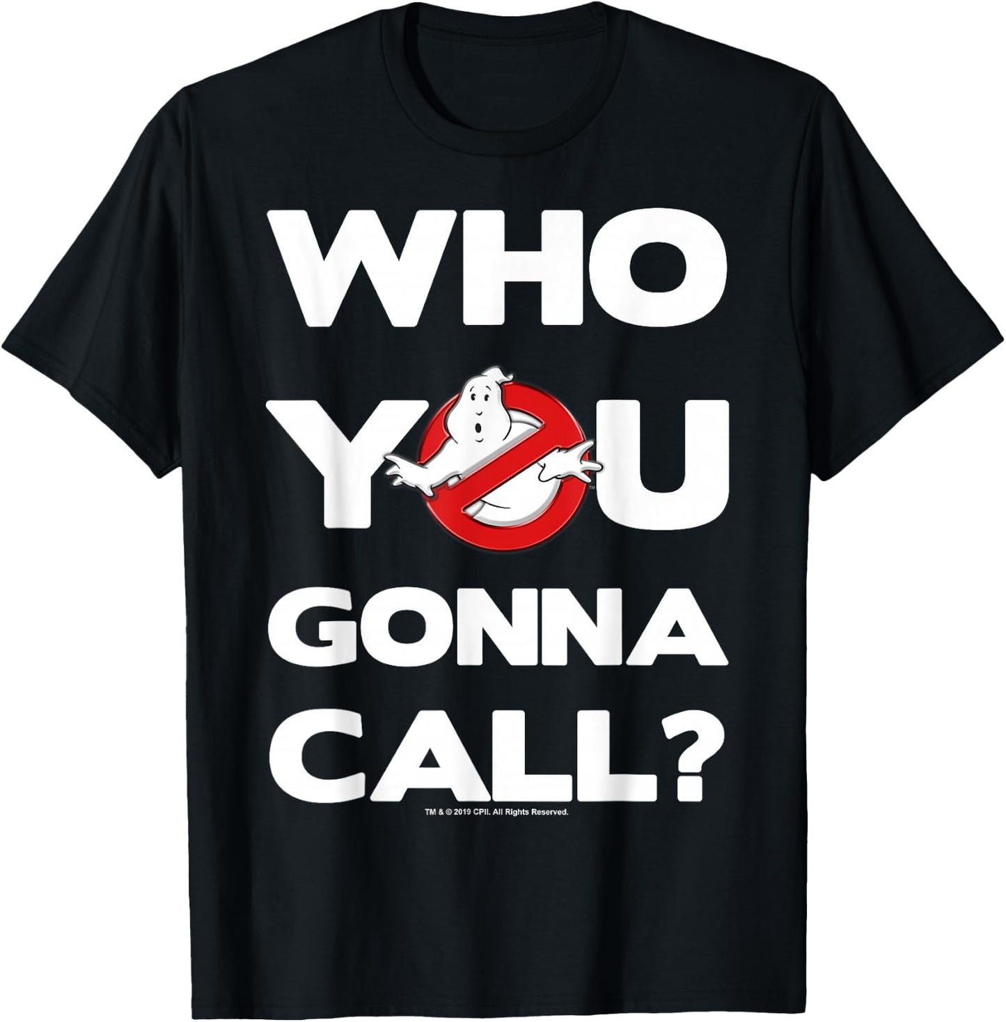 Ghostbusters Who You Gonna Call Logo T-Shirt - T-Shirt | Black