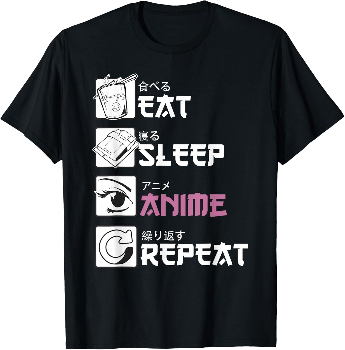 ANIME Sayings funny Manga T-Shirt - T-Shirt | Black