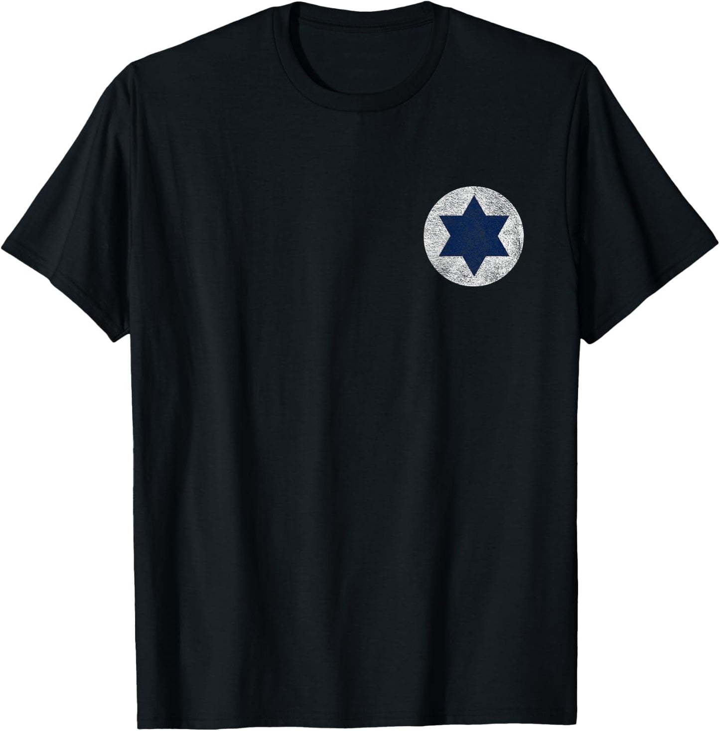 Israeli Air Force Israel Defense Roundel Flag Star of David T-Shirt - T-Shirt | Black
