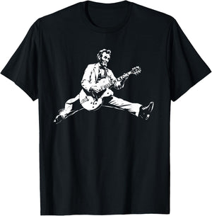 Classic US President Abraham Lincoln Playing Rock Guitar T-Shirt - T-Shirt | Black