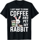 Rabbit Lover Coffee Bunny Mom T-Shirt - T-Shirt | Black