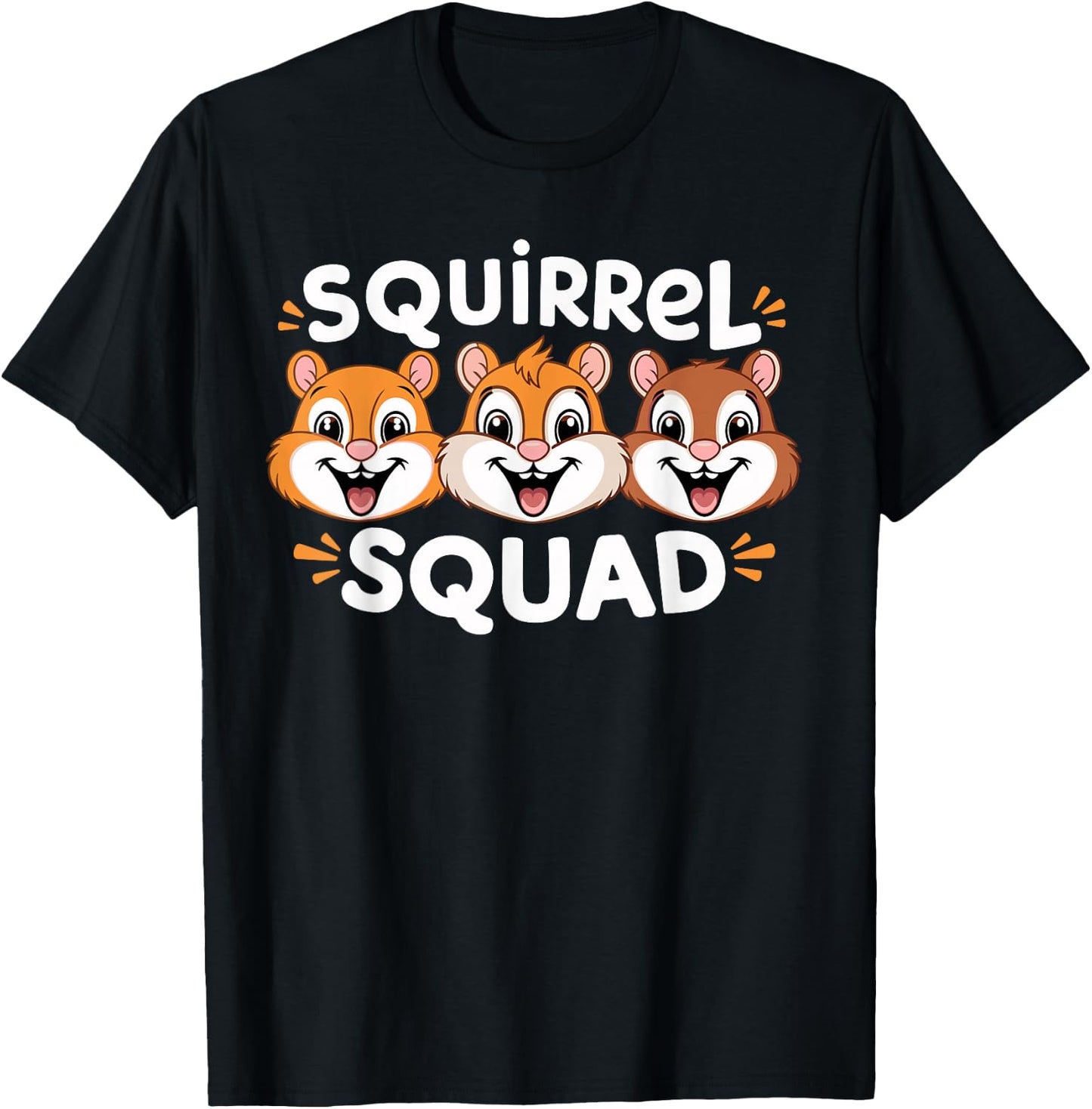 Squirrel Squad for Squirrel Lover Shirt Kids Squirrel T-Shirt - T-Shirt | Black