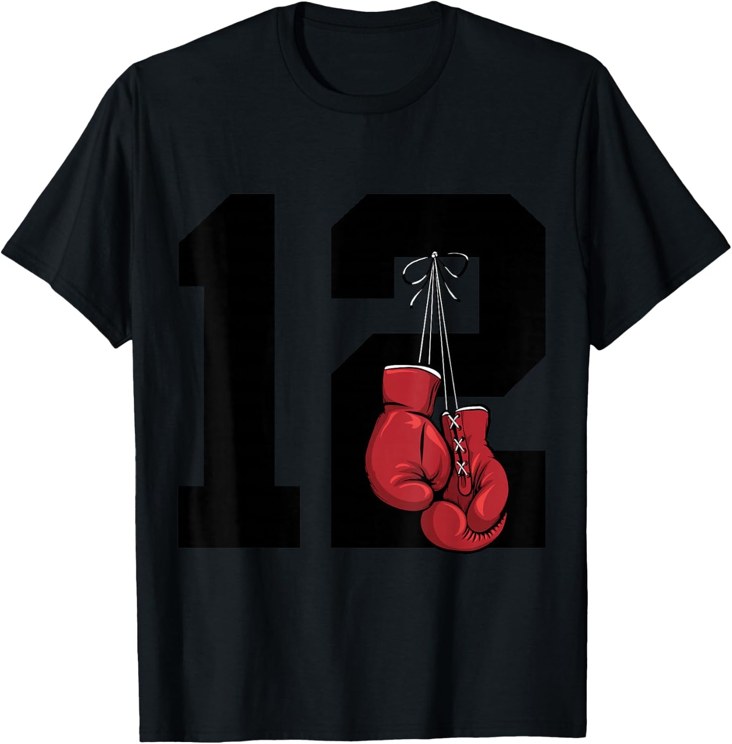Boxer 12 Year Boxing 12th Birthday T-Shirt - T-Shirt | Black