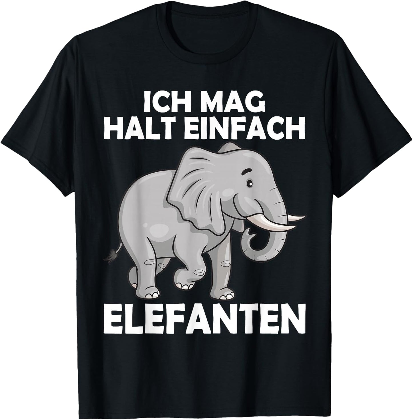 Ich Mag Halt Simple Elephant Sweet Elephant Safari T-Shirt - T-Shirt | Black