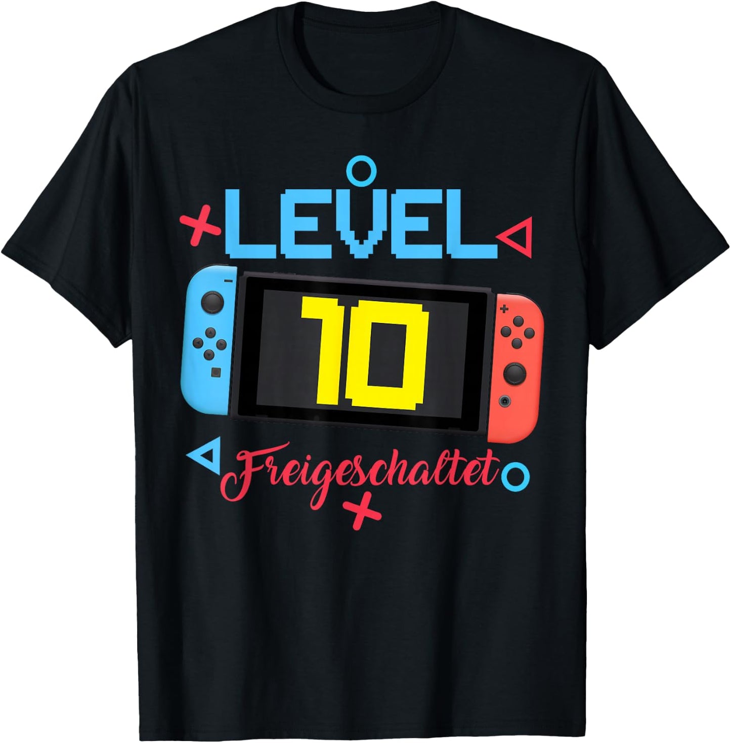 10th Birthday Gifts Boy Level 10 Unlocked 2013 Gift , black T-Shirt - T-Shirt | Black