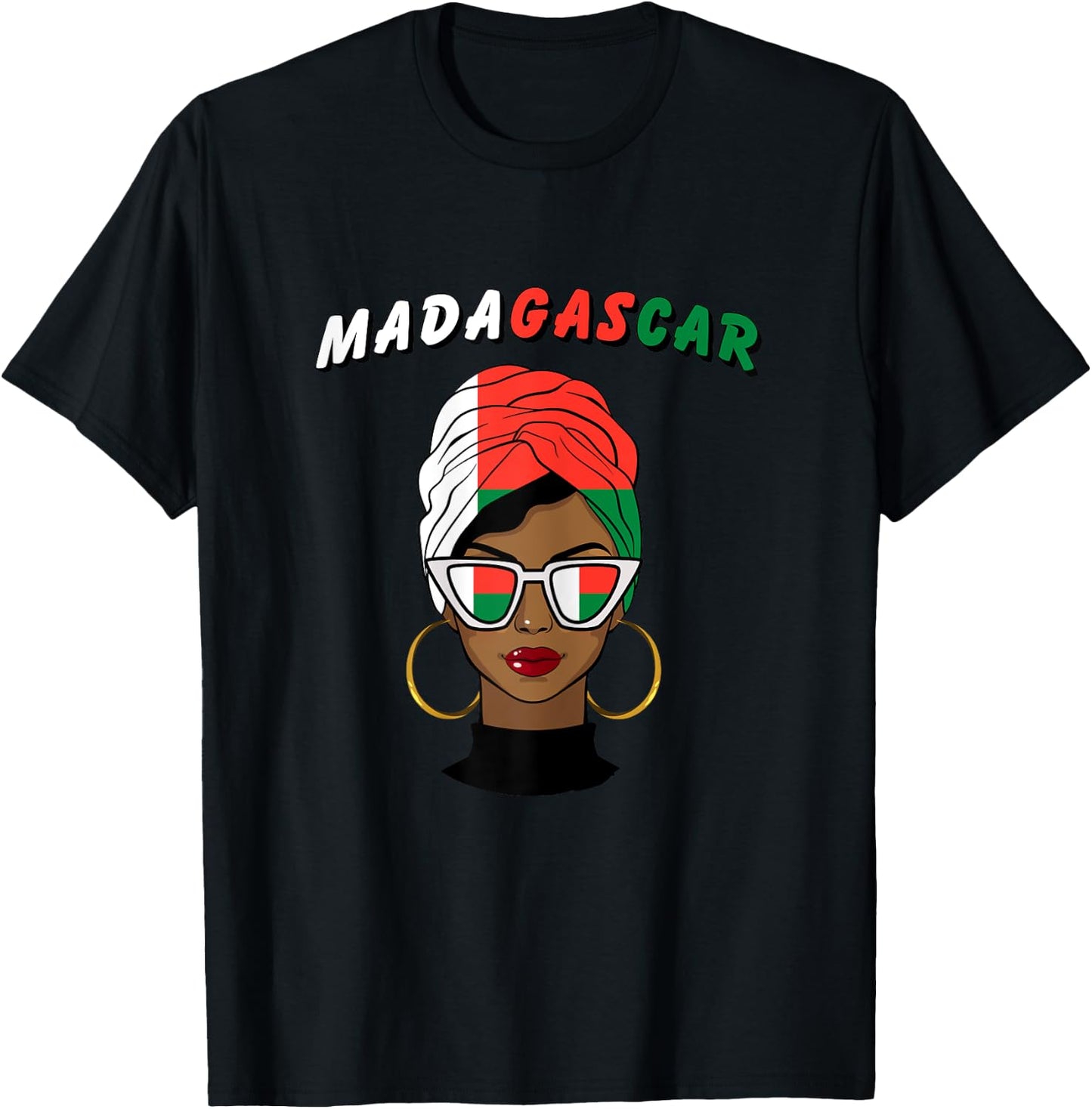 Madagascar, Malagasy flag, Madagascar girl, Malagasy women T-Shirt - T-Shirt | Black