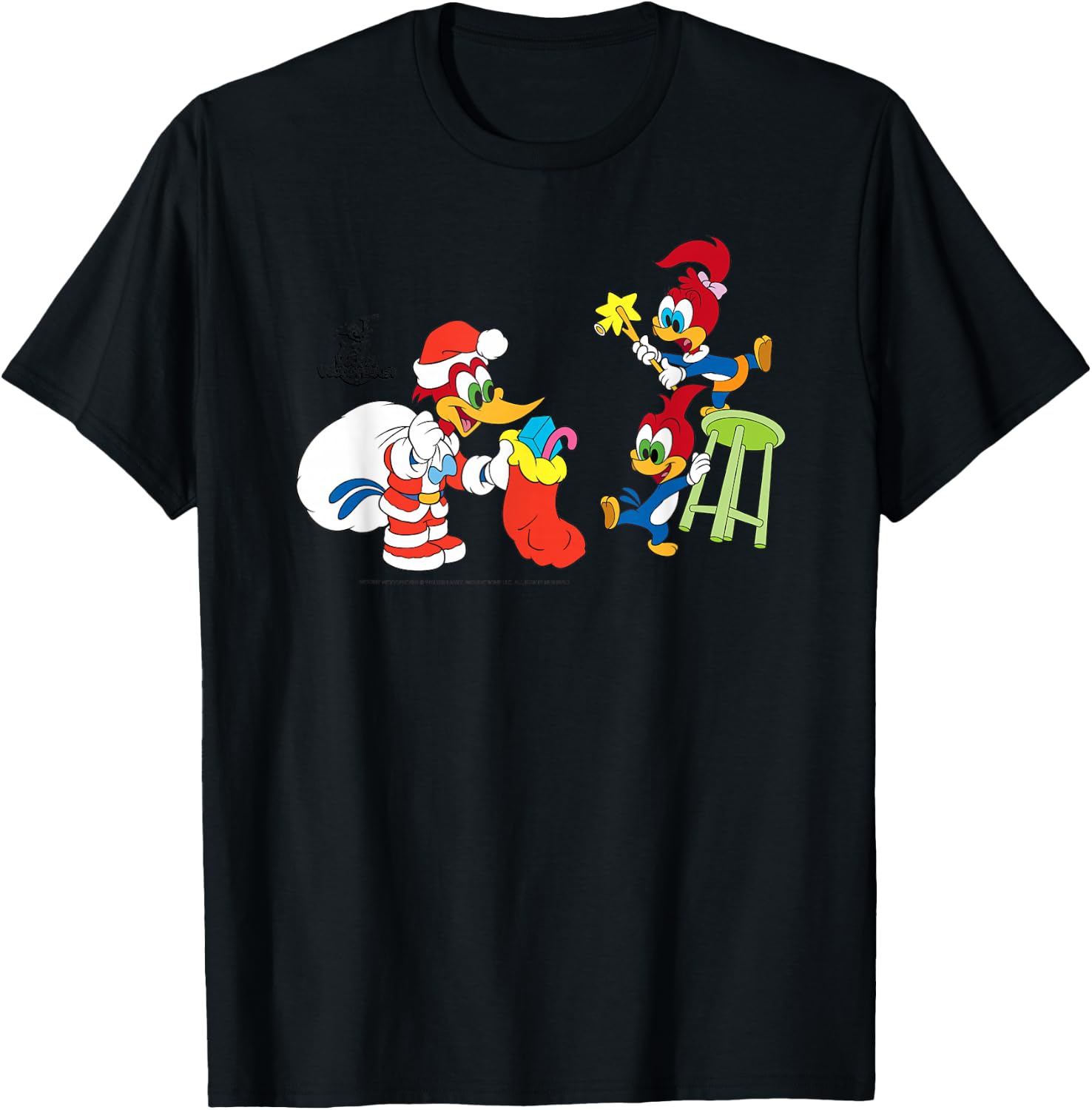 Woody Woodpecker Holiday T-Shirt - T-Shirt | Black