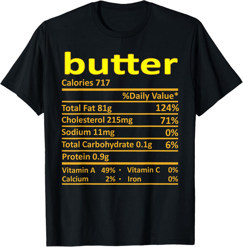 Butter Nutrition Funny Thanksgiving Costume Food Christmas