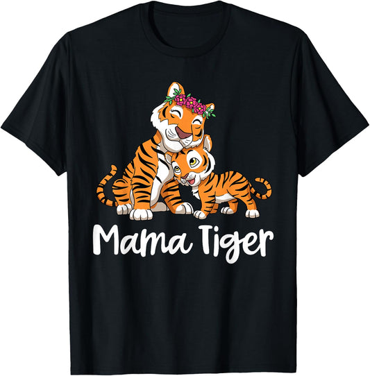 Mama Tiger T-Shirt - T-Shirt | Black
