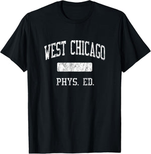 West Chicago High School HS West Chicago IL PHYS Ed T-Shirt - T-Shirt | Black