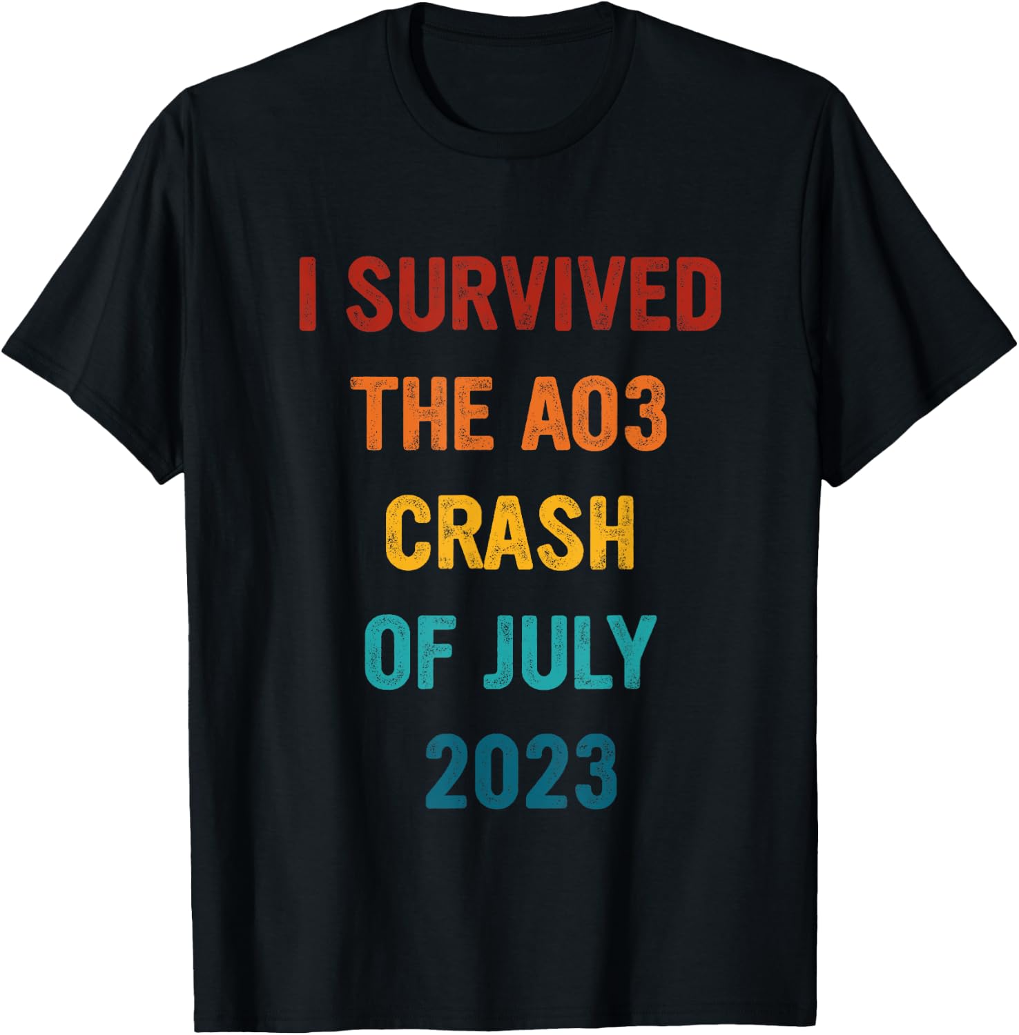 I Survived The Ao3 Crash Of July 2023 Vintage Apparel T-Shirt - T-Shirt | Black