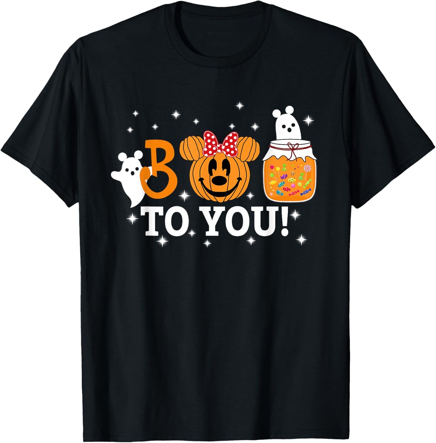 Cute Pumpkin Beer Boo To You Women Kids Halloween T-Shirt - T-Shirt | Black