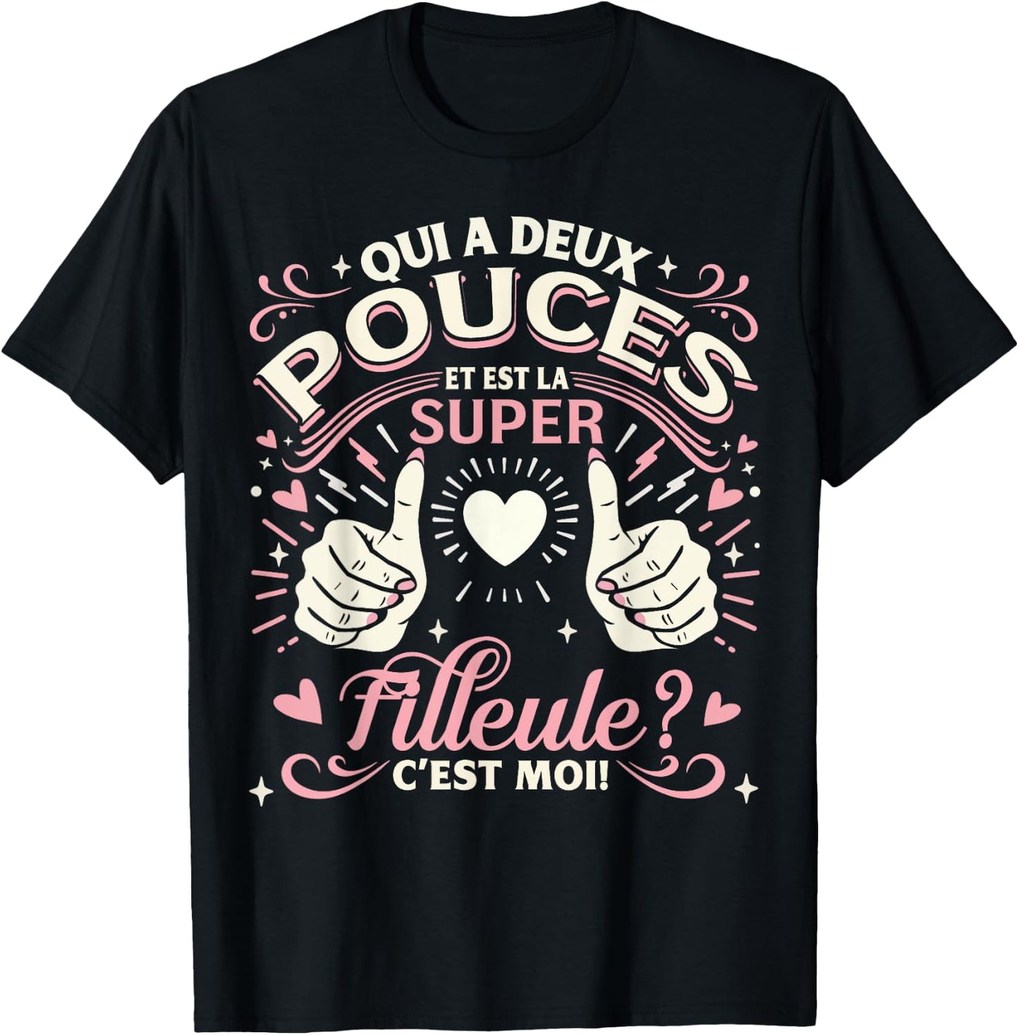 A Super Girl Gift My Daughter Godmother Baptism , Black, S T-Shirt - T-Shirt | Black