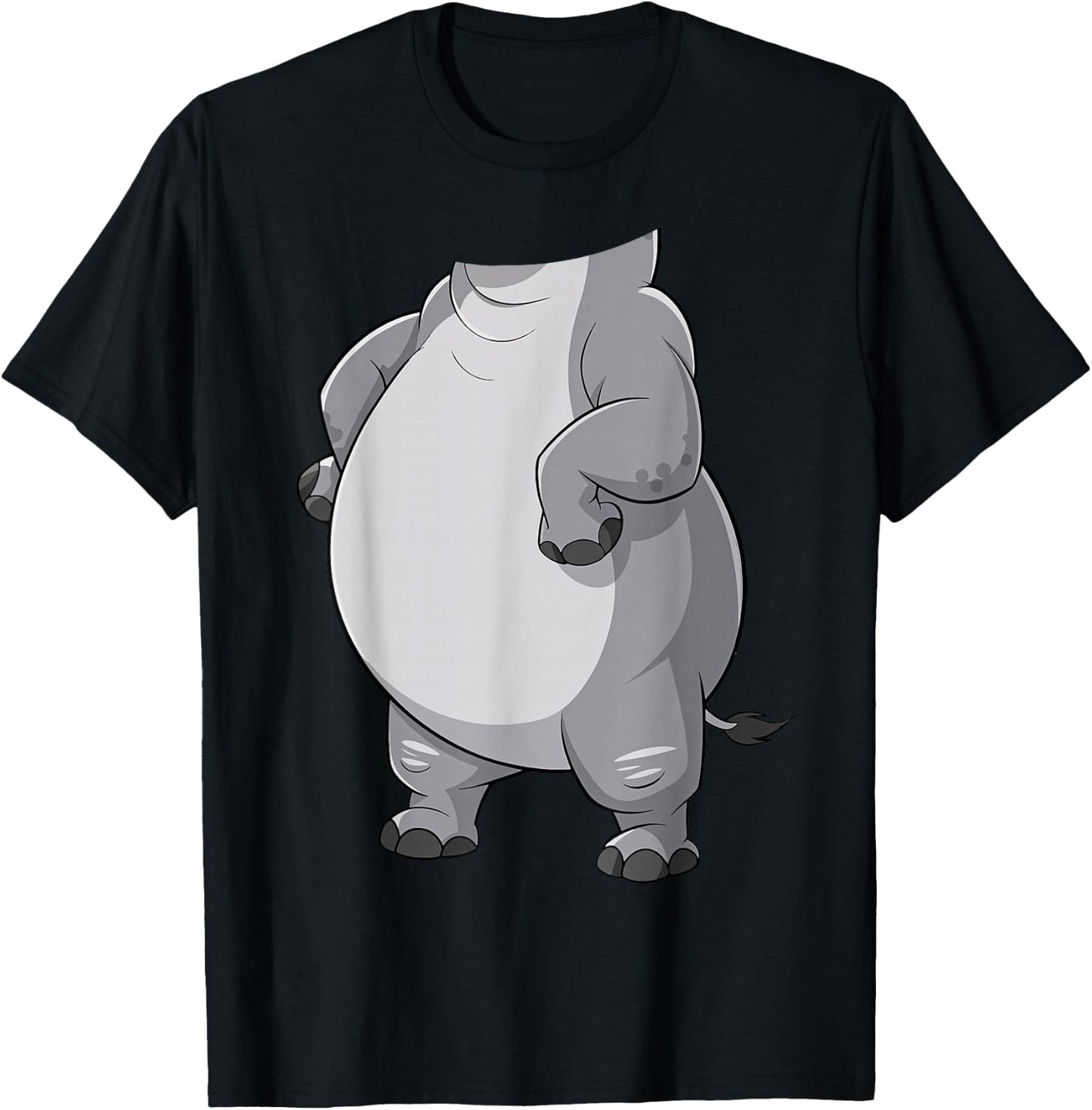 Hippo Shirt Adult Children Men Women Hippo Costume , gray T-Shirt - T-Shirt | Black