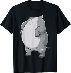 Hippo Shirt Adult Children Men Women Hippo Costume , gray T-Shirt - T-Shirt | Black