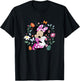 Disney Minnie Mouse Easter Spring Wildflower Bunny Hug T-Shirt - T-Shirt | Black
