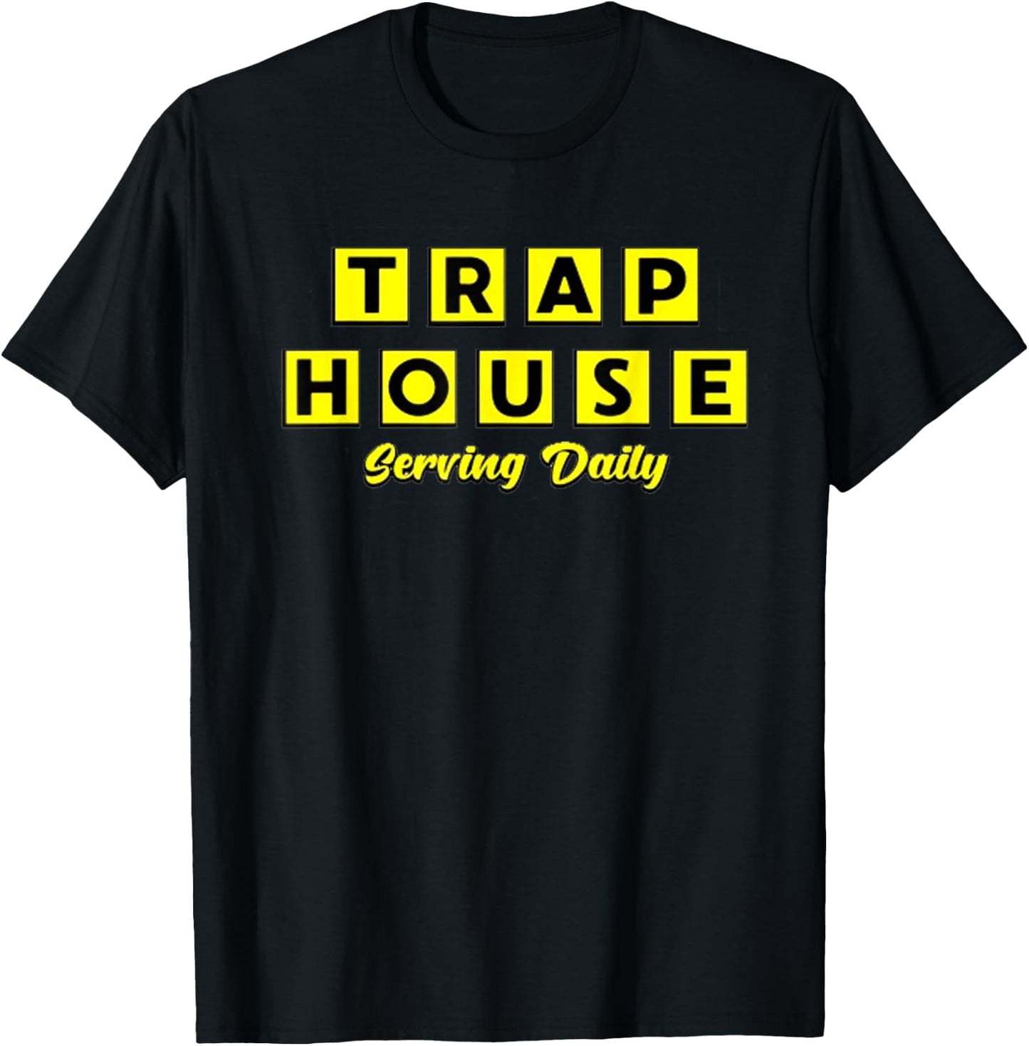 Trap House Waffle T-Shirt - T-Shirt | Black